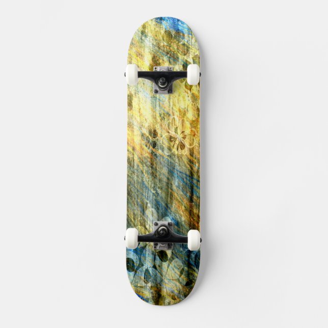 Vintages Blumenwald Skateboard (Vorderseite)