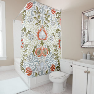 Vintages Blumenwallpaper von William Morris (1879) Duschvorhang