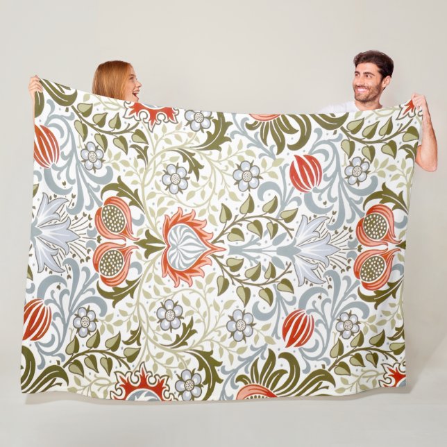 Vintages Blumenwallpaper von William Morris (1879) Fleecedecke (Beispiel)