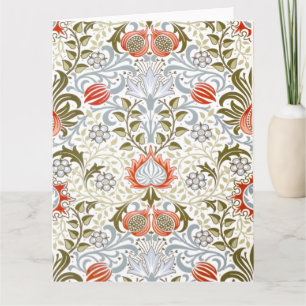 Vintages Blumenwallpaper von William Morris (1879) Karte