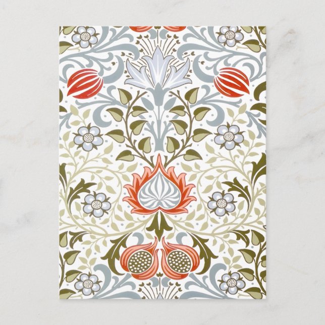 Vintages Blumenwallpaper von William Morris (1879) Postkarte (Vorderseite)