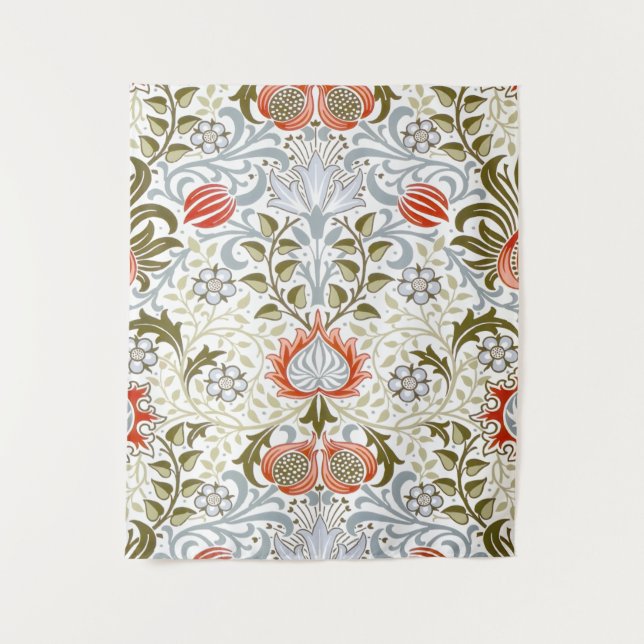 Vintages Blumenwallpaper von William Morris (1879) Wandteppich (Vorderseite)
