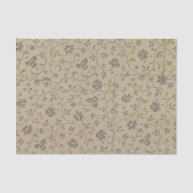 Vintages Blumenzapier Seidenpapier (Vorderseite)