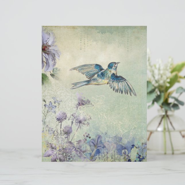 Vintages Blumenzellenbuch (Stehend Vorderseite)