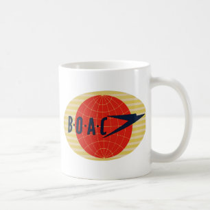Vintages BOAC Fluglinien-Logo Kaffeetasse