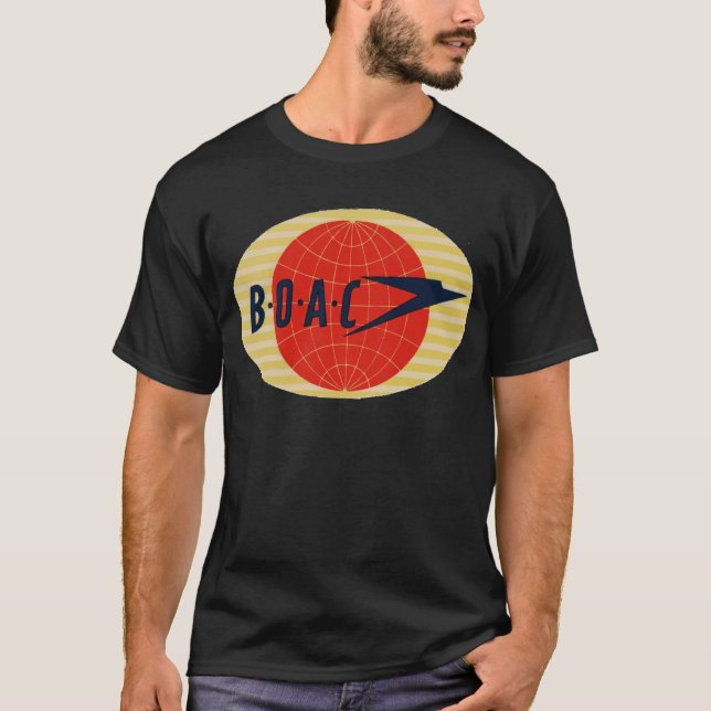 Vintages BOAC Fluglinien-Logo T-Shirt (Vorderseite)