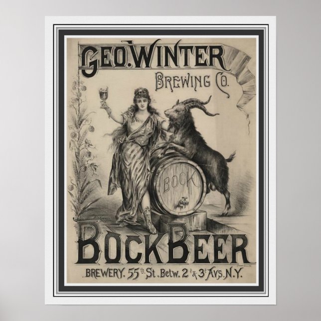 Vintages Bock Beer Poster 16 x 20 (Vorne)