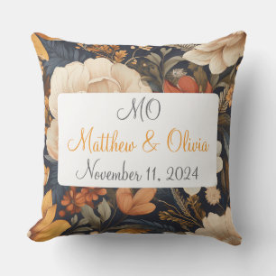 Vintages Boho-Blumenmuster-Hochzeitsgeschenk Kissen