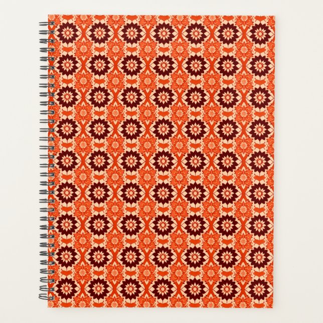 Vintages Boho geometrisches Muster Planer (Vorderseite)