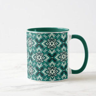 Vintages Boho geometrisches Muster Tasse