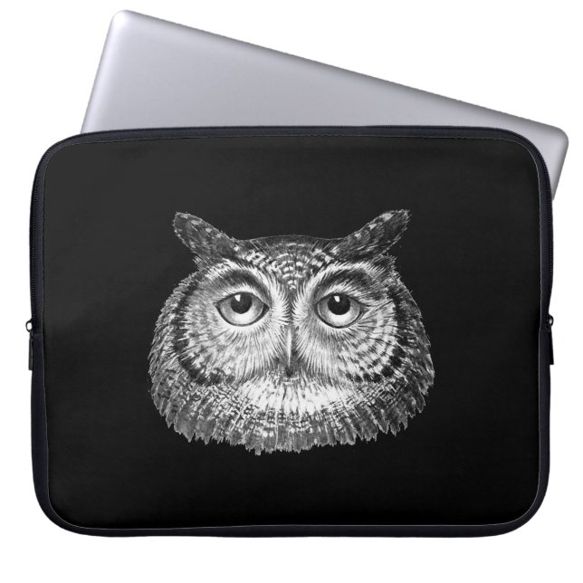 Vintages Boho Owl Design Laptopschutzhülle (Vorderseite)