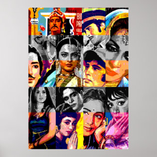 Vintages Bollywood-Muster 3 Poster