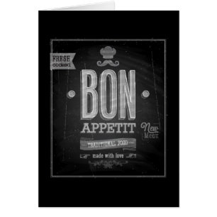 Vintages Bon Appetit Plakat - Tafel