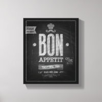 Vintages Bon Appetit Poster - Chalkboard