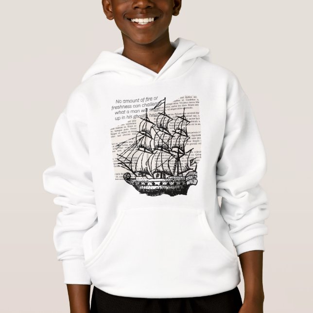 Vintages Boot MIT QUOTE Hoodie (Vorderseite)