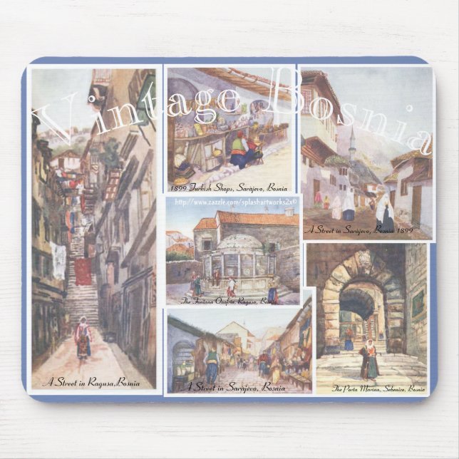 Vintages Bosnien Mousepad (Vorne)