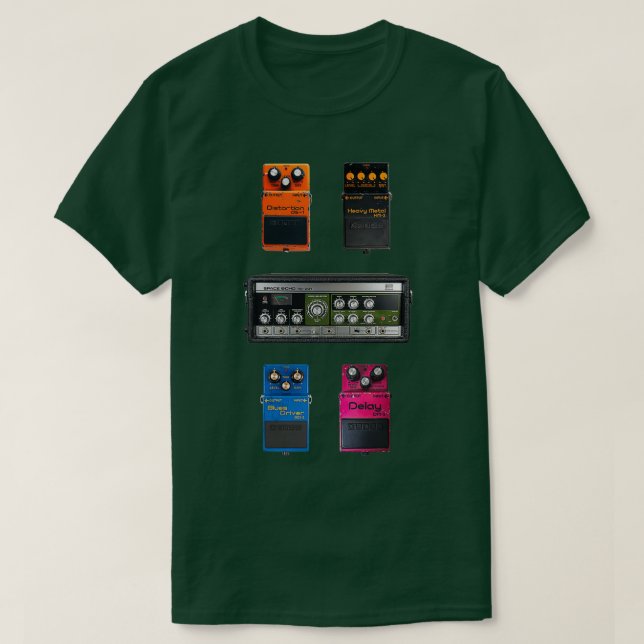 Vintages Boss Guitar Pedals Set  T-Shirt (Design vorne)