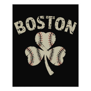 Vintages Boston St Patrick's Day Irish Kleeblatt Fotodruck