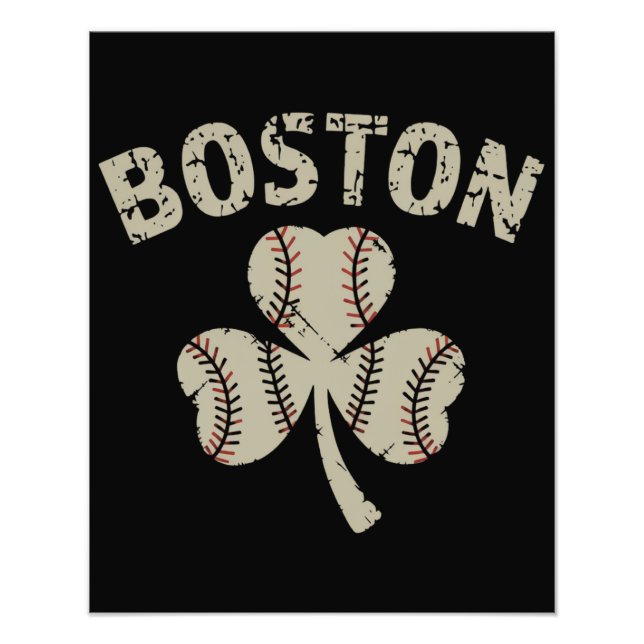 Vintages Boston St Patrick's Day Irish Kleeblatt Fotodruck (Vorne)