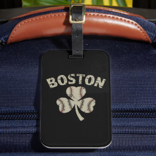 Vintages Boston St Patrick's Day Irish Kleeblatt Gepäckanhänger