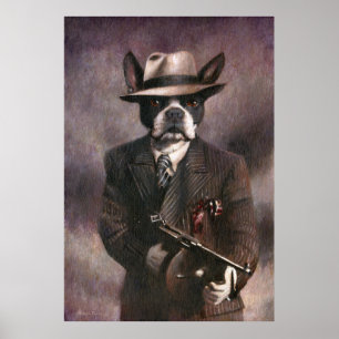 Vintages Boston Terrier Poster aus den 30er Jahren