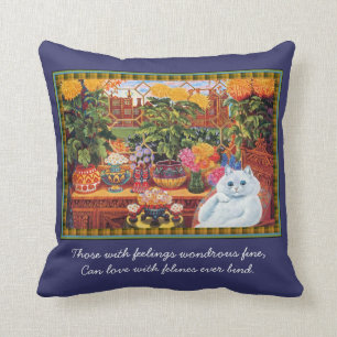 Vintages Botaniker-Katzen-Kunst-Kissen Louis Wain Kissen