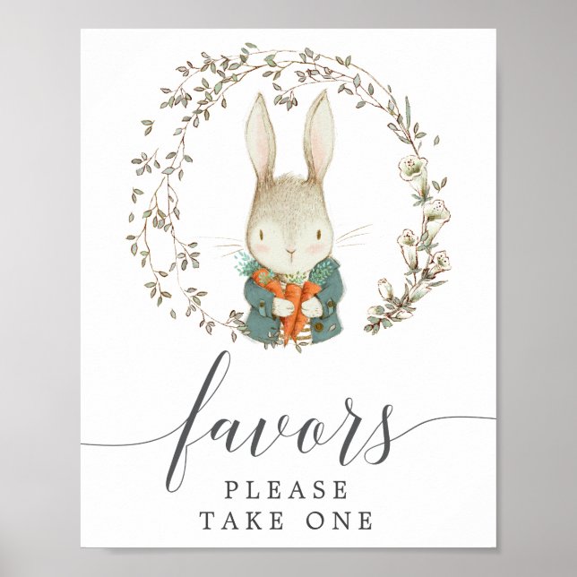 Vintages Botanisches Baby-Duschgelfavoriten Schild (Vorne)