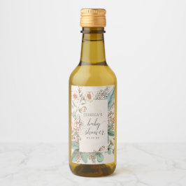 Vintages botanisches Babydusche Mini-Weinetikett Weinetikett