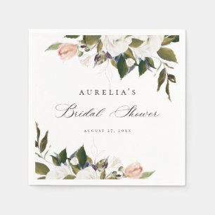 Vintages botanisches Brautparty Serviette