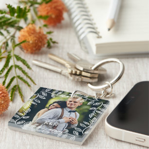 Vintages botanisches Foto Schlüsselanhänger