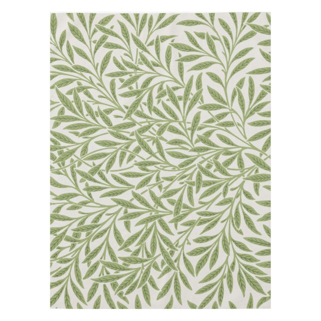 Vintages botanisches Grün Tischdecke (Vorderseite)