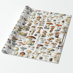 Vintages botanisches Mushroom-Wrappingpapier Geschenkpapier