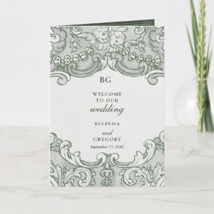 Vintages botanisches Party Hochzeitstag Programm