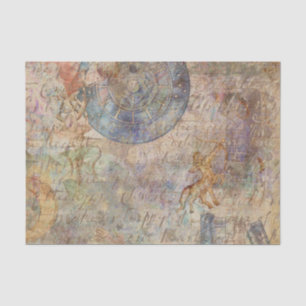 Vintages botanisches Retro-Viktorianisches Gewebe Seidenpapier