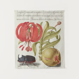Vintages botanisches Tapisserie Wandteppich