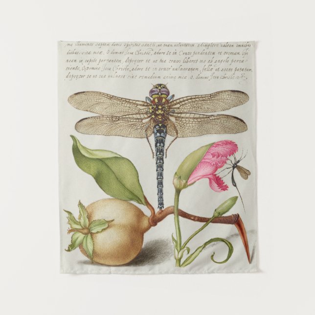 Vintages botanisches Tapisserie Wandteppich (Vorderseite)