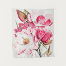 Vintages botanisches Tapisserie Wandteppich