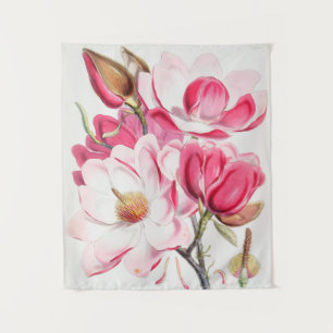 Vintages botanisches Tapisserie Wandteppich