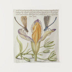 Vintages botanisches Tapisserie Wandteppich