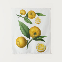 Vintages botanisches Tapisserie Wandteppich