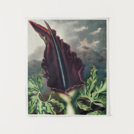 Vintages botanisches Tapisserie Wandteppich