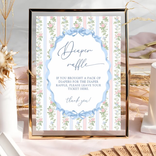 Vintages Bow Floral Baby Duschkabine Windelwanne Poster (Von Creator hochgeladen)