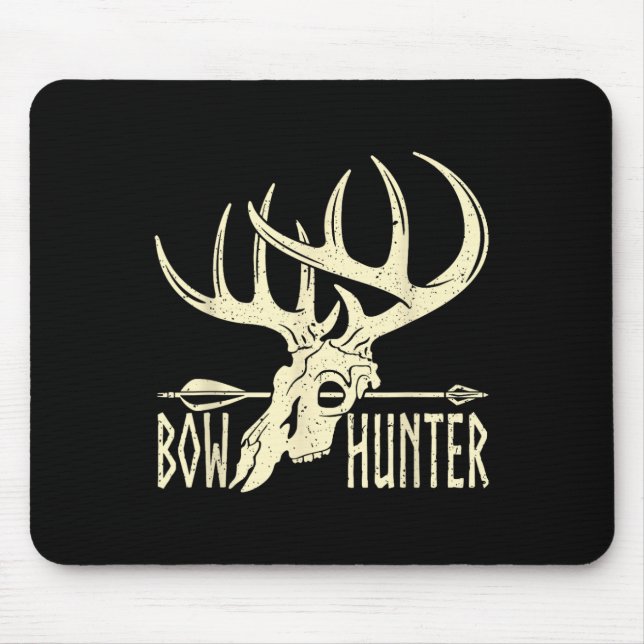 Vintages Bow Hunter Amerikanisches Hirschjagdgesch Mousepad (Vorne)