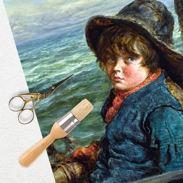 Vintages Boy Seascape Tissue Seidenpapier (Von Creator hochgeladen)