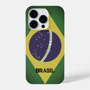 Vintages Brasilien Flaggen benutzerdefinierte iPho iPhone 14 Pro Hülle