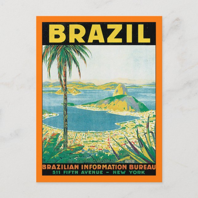 Vintages Brasilien Postkarte (Vorderseite)