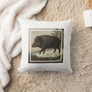 Vintages Braunbär Jagdgemälde, Wildlife Art Kissen