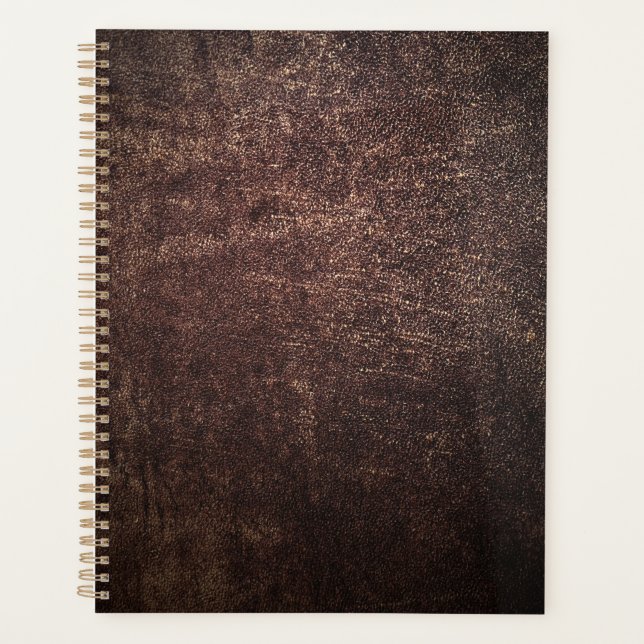 Vintages braunes Leder Planer (Vorderseite)