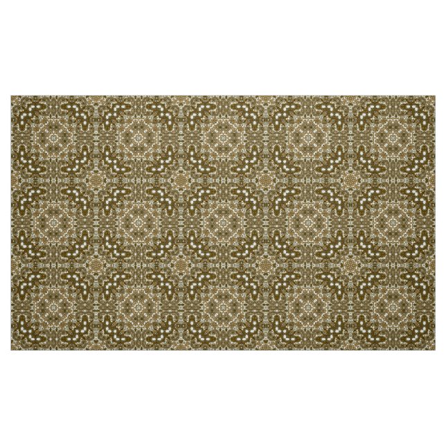 Vintages braunes Muster auf Stoff (Fat Quarter (45,7 x 55,9 cm))