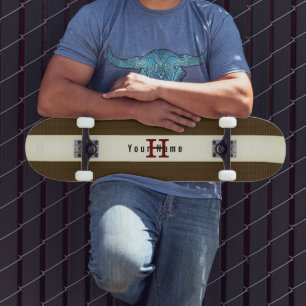 Vintages braunes Skateboard mit Namen HAMbyWG